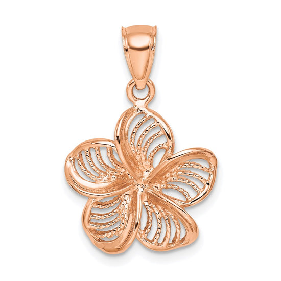 Gold Polished Flower Pendants