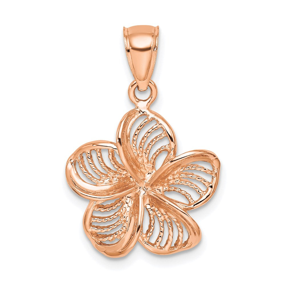 Gold Polished Flower Pendants