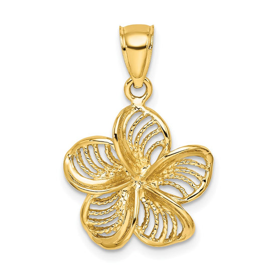 Gold Polished Flower Pendants