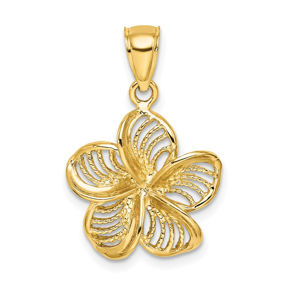 Gold Polished Flower Pendants