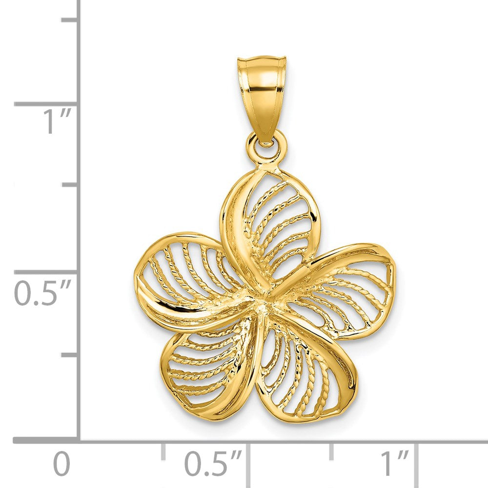 Gold Polished Flower Pendants