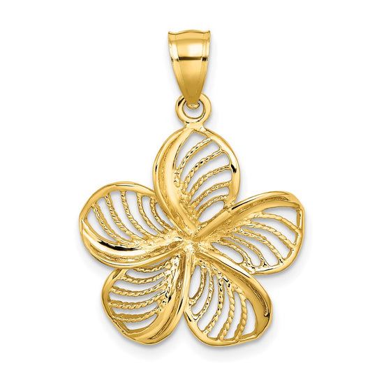Gold Polished Flower Pendants