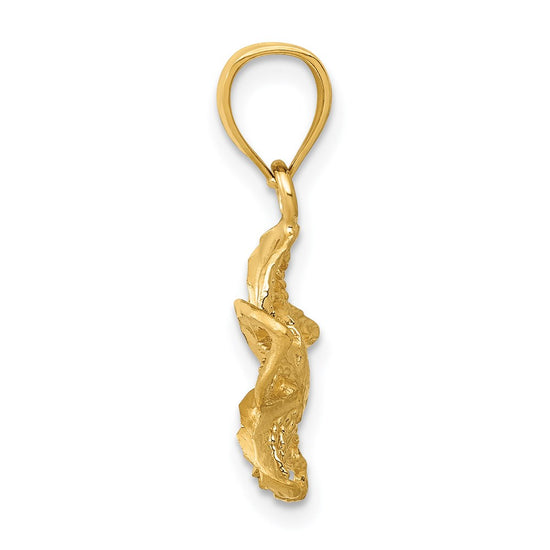 Gold Polished Flower Pendants