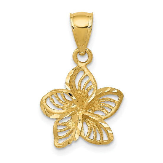 Gold Polished Flower Pendants
