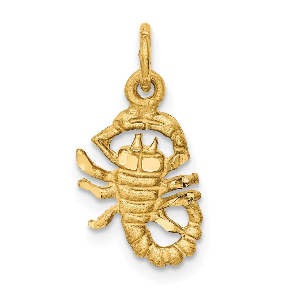 Gold Diamond-cut Zodiac Charm