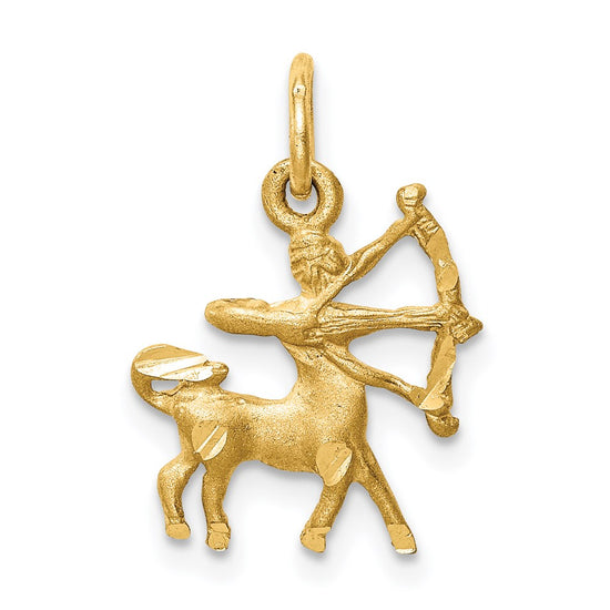 Gold Diamond-cut Zodiac Charm