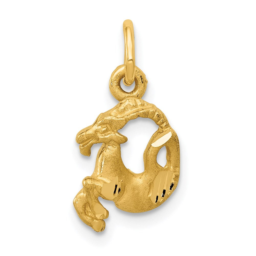 Gold Diamond-cut Zodiac Charm