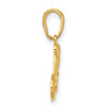 14K and White Rhodium Diamond-cut Infinity Love Birds Pendant