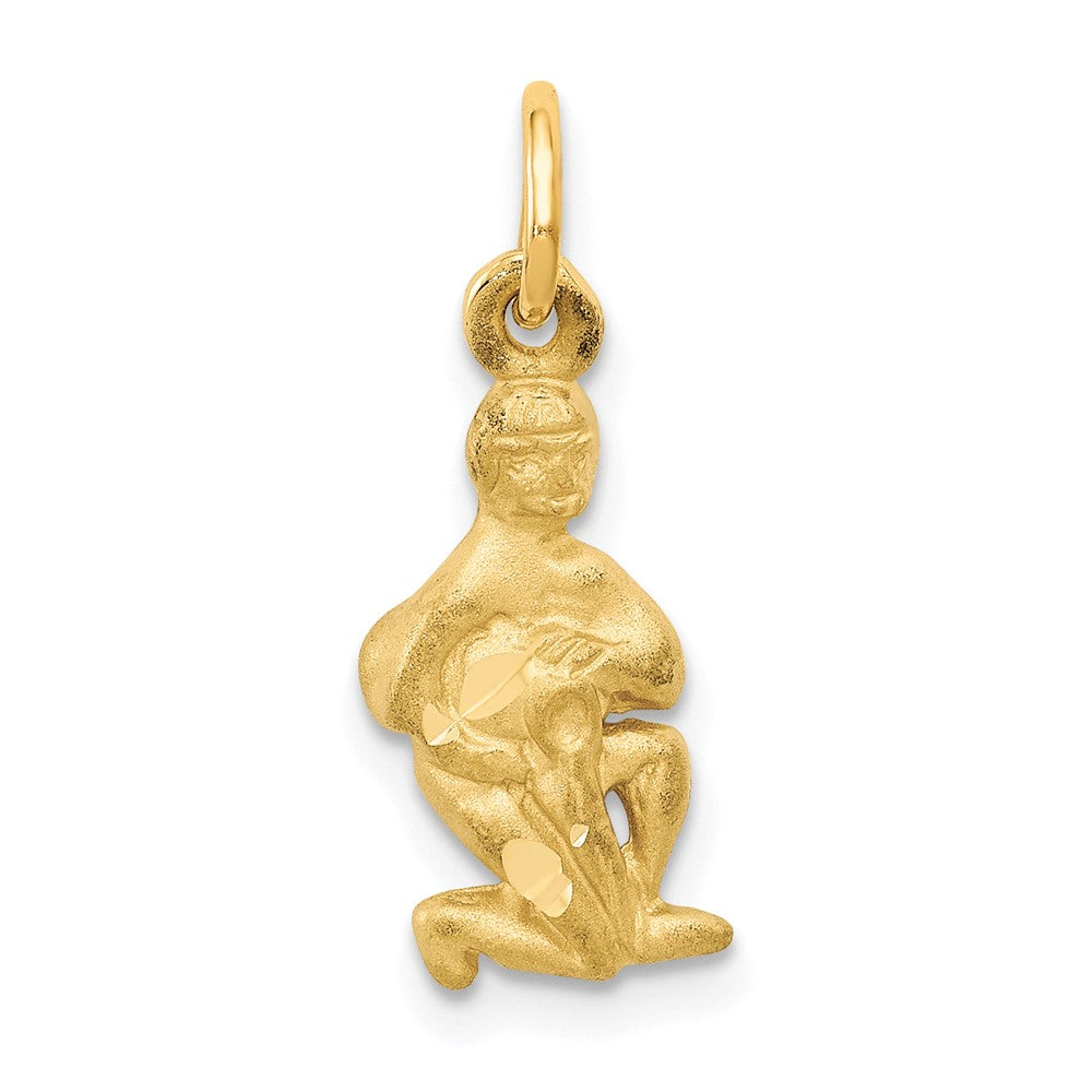 Gold Diamond-cut Zodiac Charm