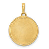 14k and White Rhodium Diamond-cut It's A Girl! Disc Pendant