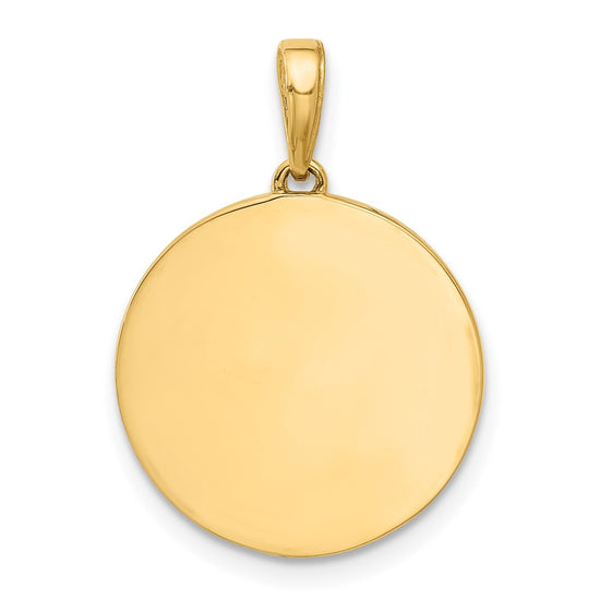 14k and White Rhodium Diamond-cut It's A Boy Pendant