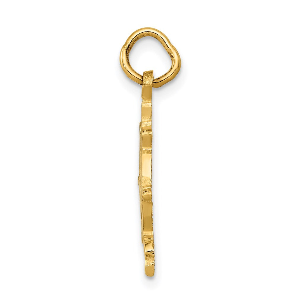 Gold Polished Ship Wheel Pendants