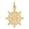 14k Ships Wheel Charm