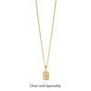 14K and White Rhodium Sun in Frame Pendant