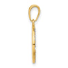 14k and White Rhodium Diamond-cut Compass Pendant