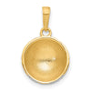14K and White Rhodium Diamond-cut Domed Soccer Ball Pendant