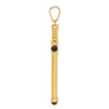 14K Polished with Black Onyx Cross Pendant