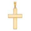 14K Two-tone Polished and Textured Crucifix Pendant