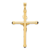 14K Polished Crucifix with Onyx Tips Pendant