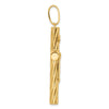 14K Polished and Textured Crucifix Pendant