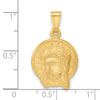 14K Satin Jesus Medal Pendant