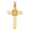 14K Two-tone with White Rhodium Crucifix and St Benedict Pendant