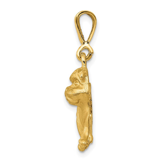 Gold Polished Dog Pendants