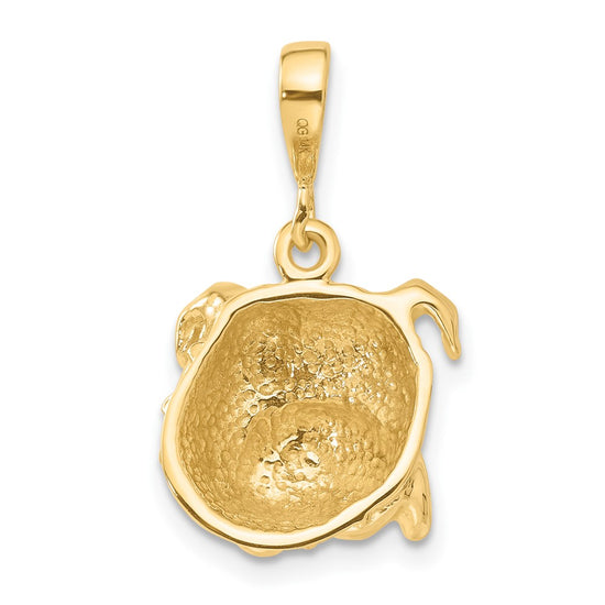 Gold Polished Dog Pendants