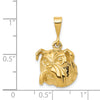 Gold Polished Dog Pendants