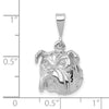 14k White Gold Bulldog Pendant