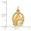 Gold Polished Horse Pendants
