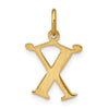 14k Letter X Initial Charm