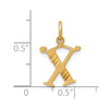 14k Letter X Initial Charm