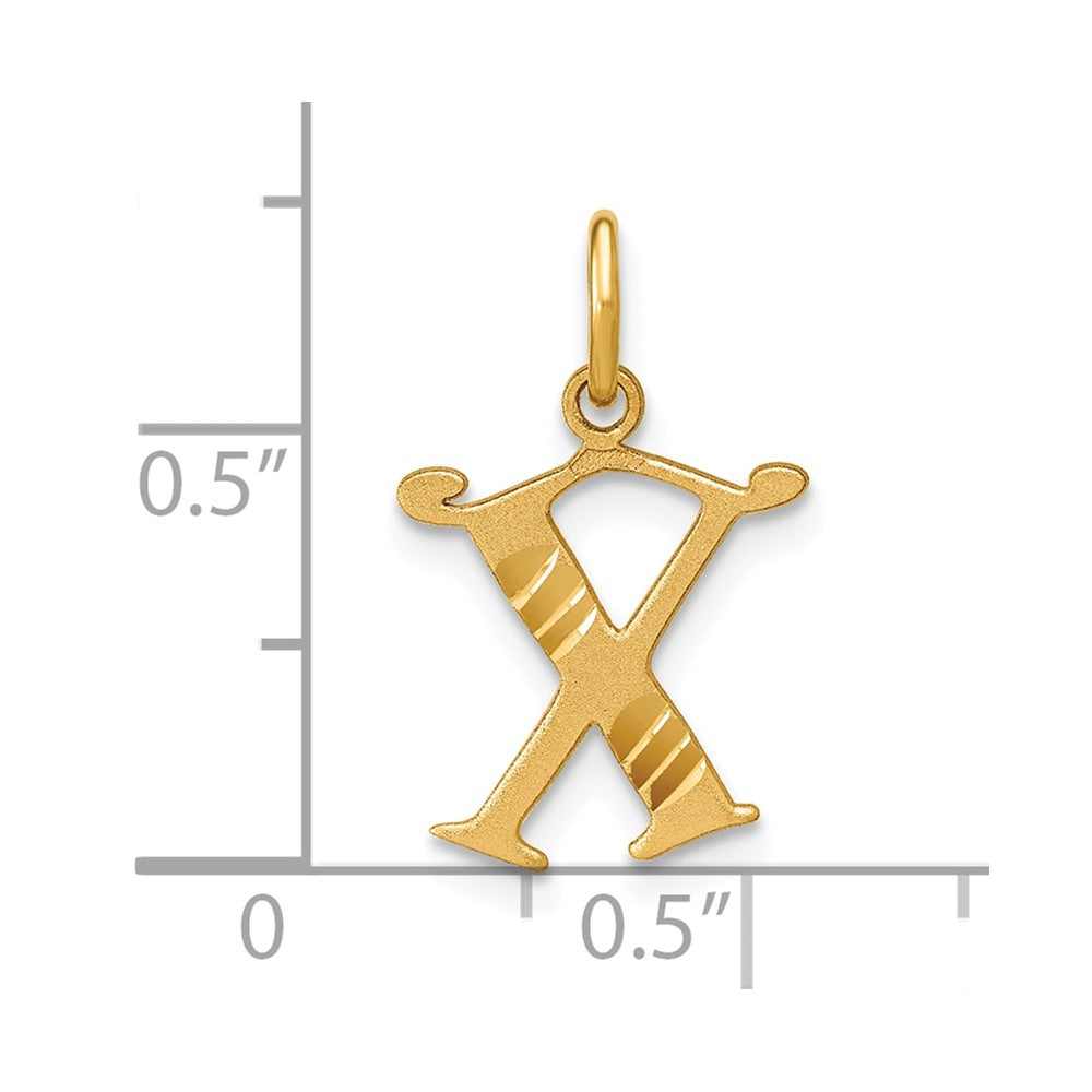 14k Letter X Initial Charm
