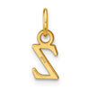 14KY Satin Diamond-cut Letter Z Initial Charm