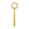 14k Heart Letter O Charm