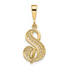 Polished Script Filigree Initial Pendants