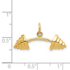 Gold Polished Barbell Pendants