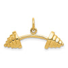 Gold Polished Barbell Pendants