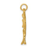 14k Satin Diamond-cut Gymnast Charm
