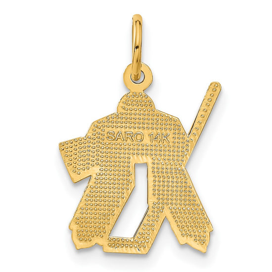 Gold Polished Hockey Pendants