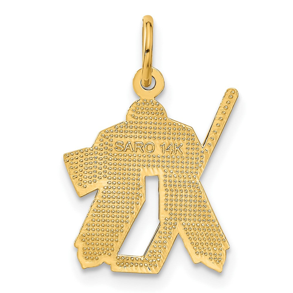 Gold Polished Hockey Pendants