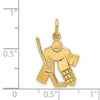 Gold Polished Hockey Pendants