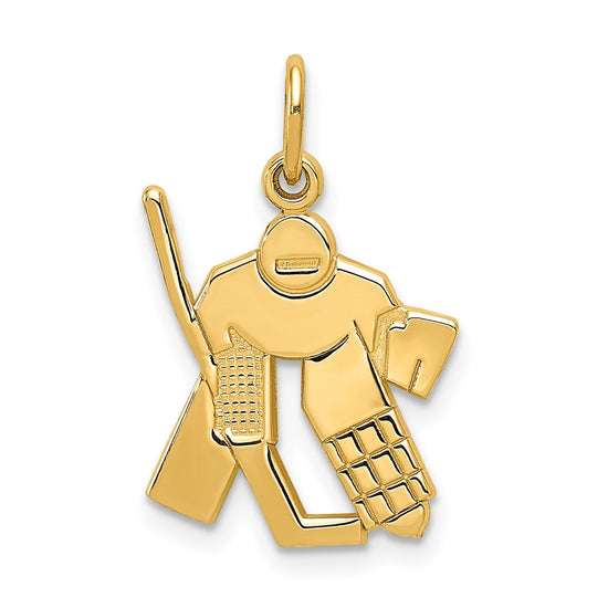 Gold Polished Hockey Pendants