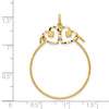 Gold Diamond-cut Heart Charm Holder
