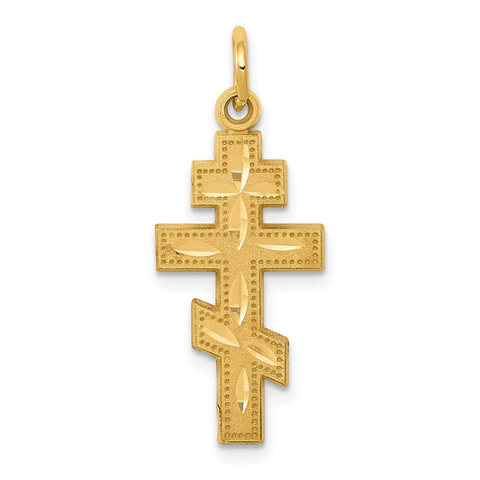 Gold Eastern Orthodox Cross Pendants