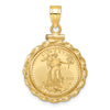 Twisted Wire Polished Screw Top Bezel with Coin
