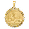 Twisted Wire Polished Screw Top Bezel with Coin