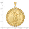 Twisted Wire Polished Screw Top Bezel with Coin