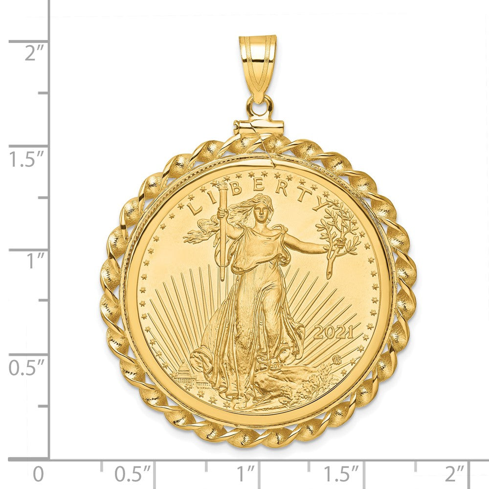 Twisted Wire Polished Screw Top Bezel with Coin